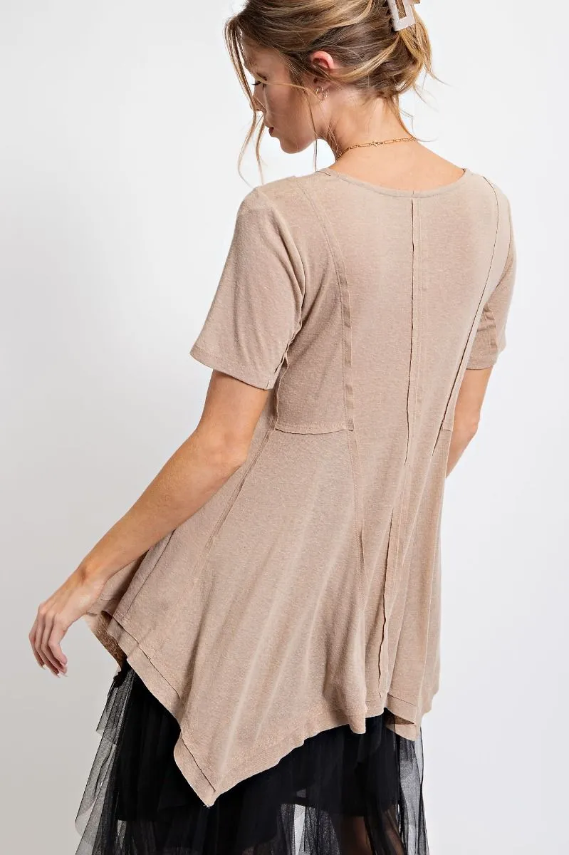 Cotton Slub Tunic Top