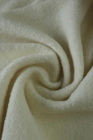 Cream Wool Boucle/French Terry Knit | By The Half Yard