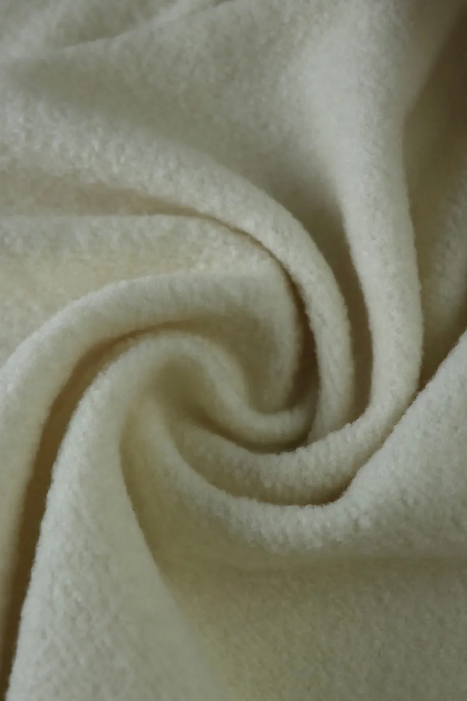 Cream Wool Boucle/French Terry Knit | By The Half Yard