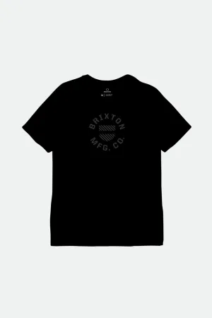 Crest Shield S/S Tailored Tee - Black