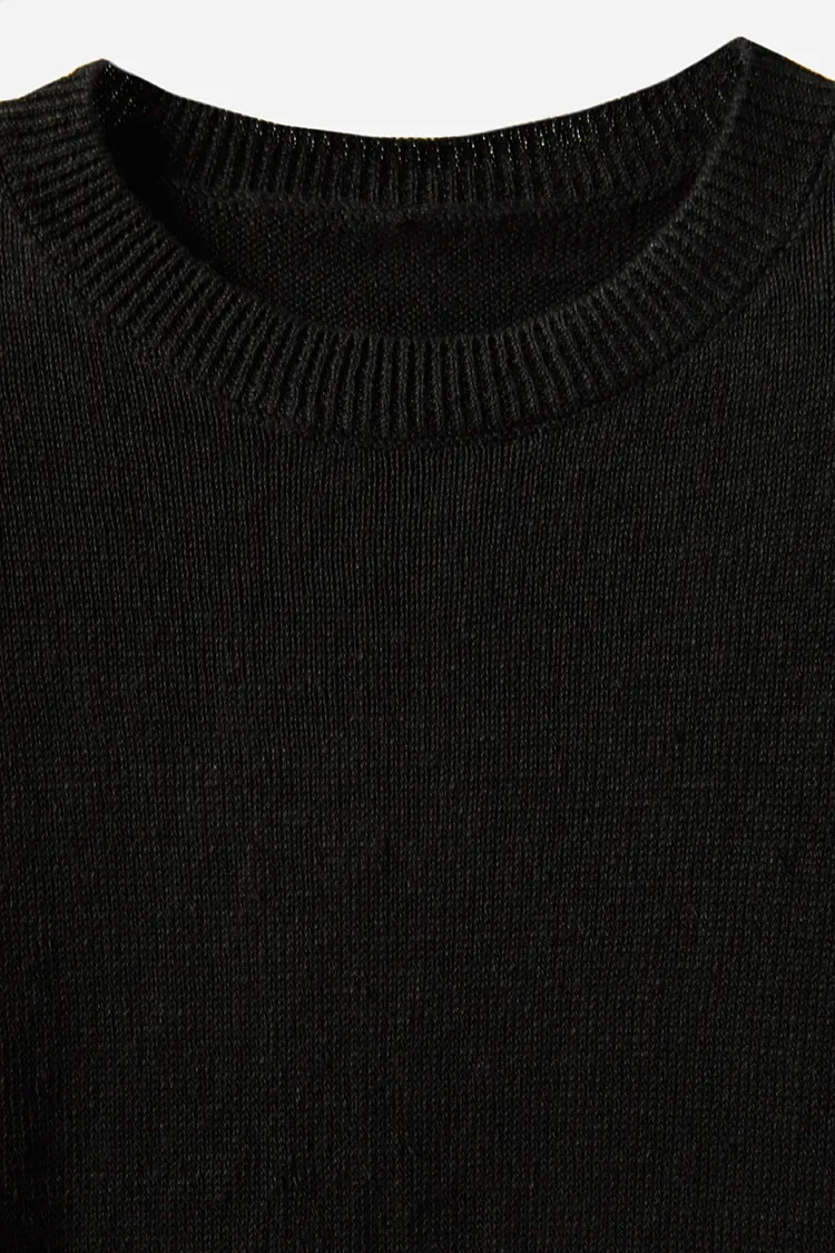 Crewneck Short Sleeve Linen T Shirt