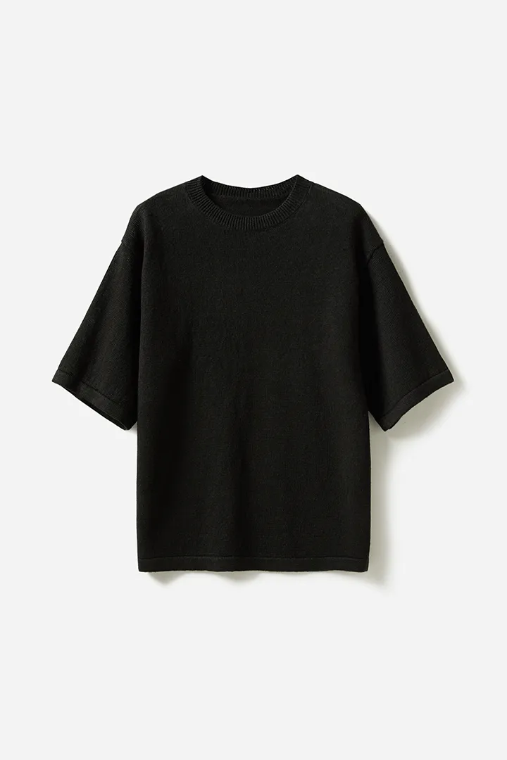 Crewneck Short Sleeve Linen T Shirt