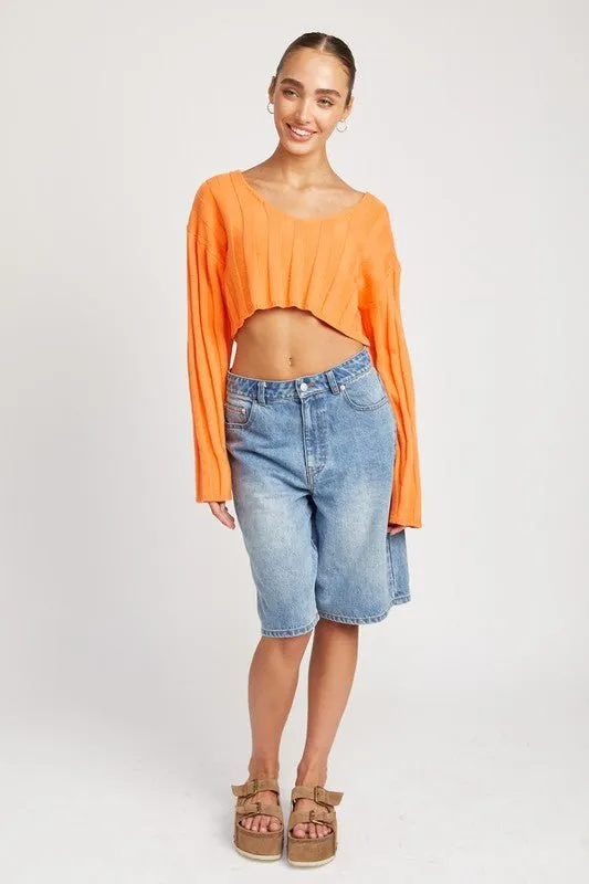 Crop Ribbed Sweater