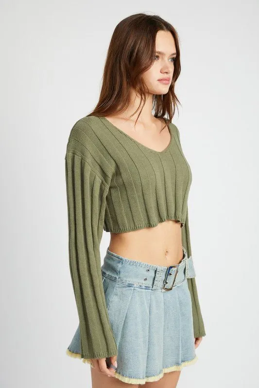 Crop Ribbed Sweater