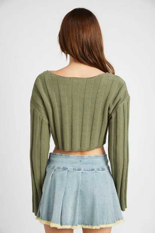 Crop Ribbed Sweater