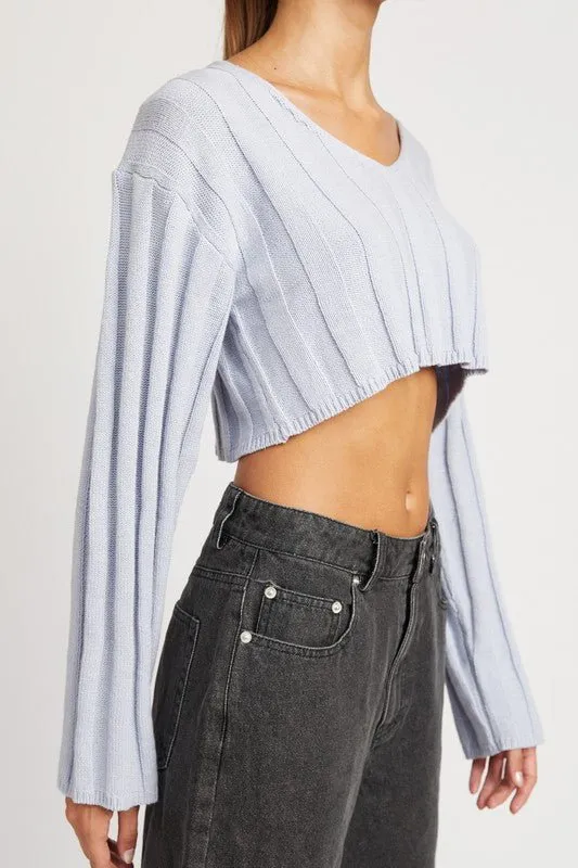 Crop Ribbed Sweater