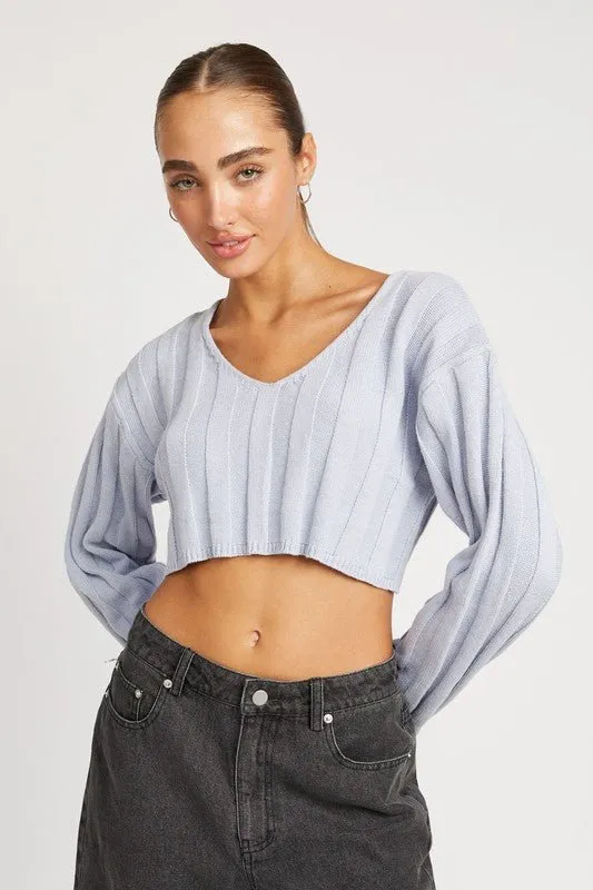 Crop Ribbed Sweater