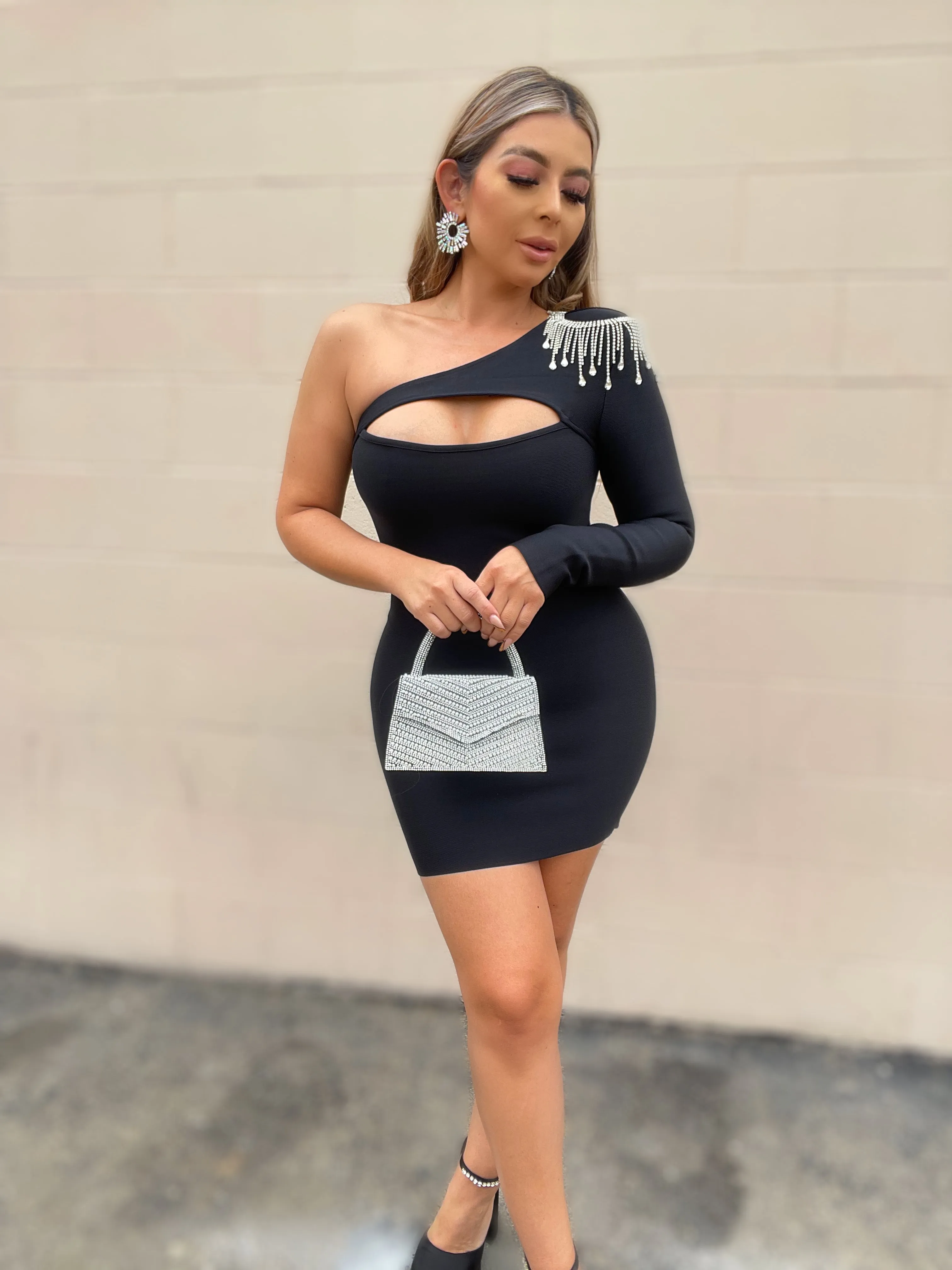 Crystal Bodycon Mini Dress