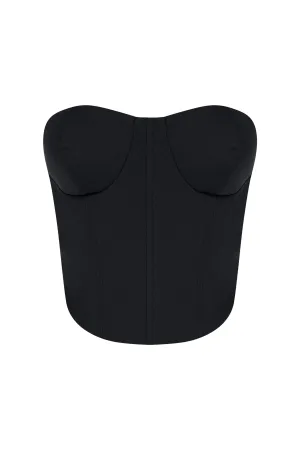 DARK GREY CACHET STRAPLESS BUSTIER