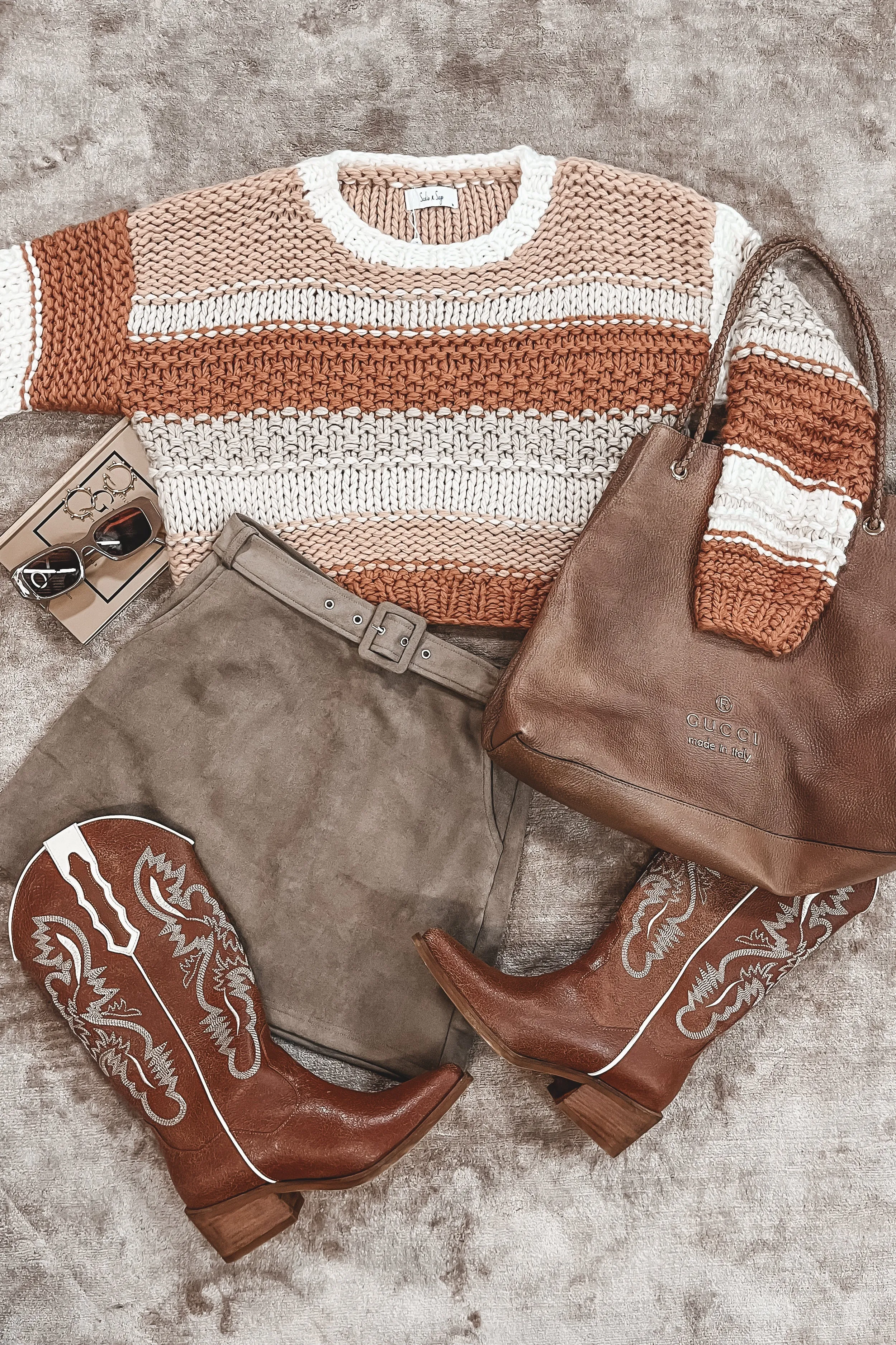 DEAL Sadie & Sage Butter Pecan Chunky Sweater