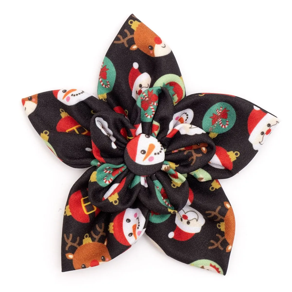 Deck The Halls Dog Collar Flower