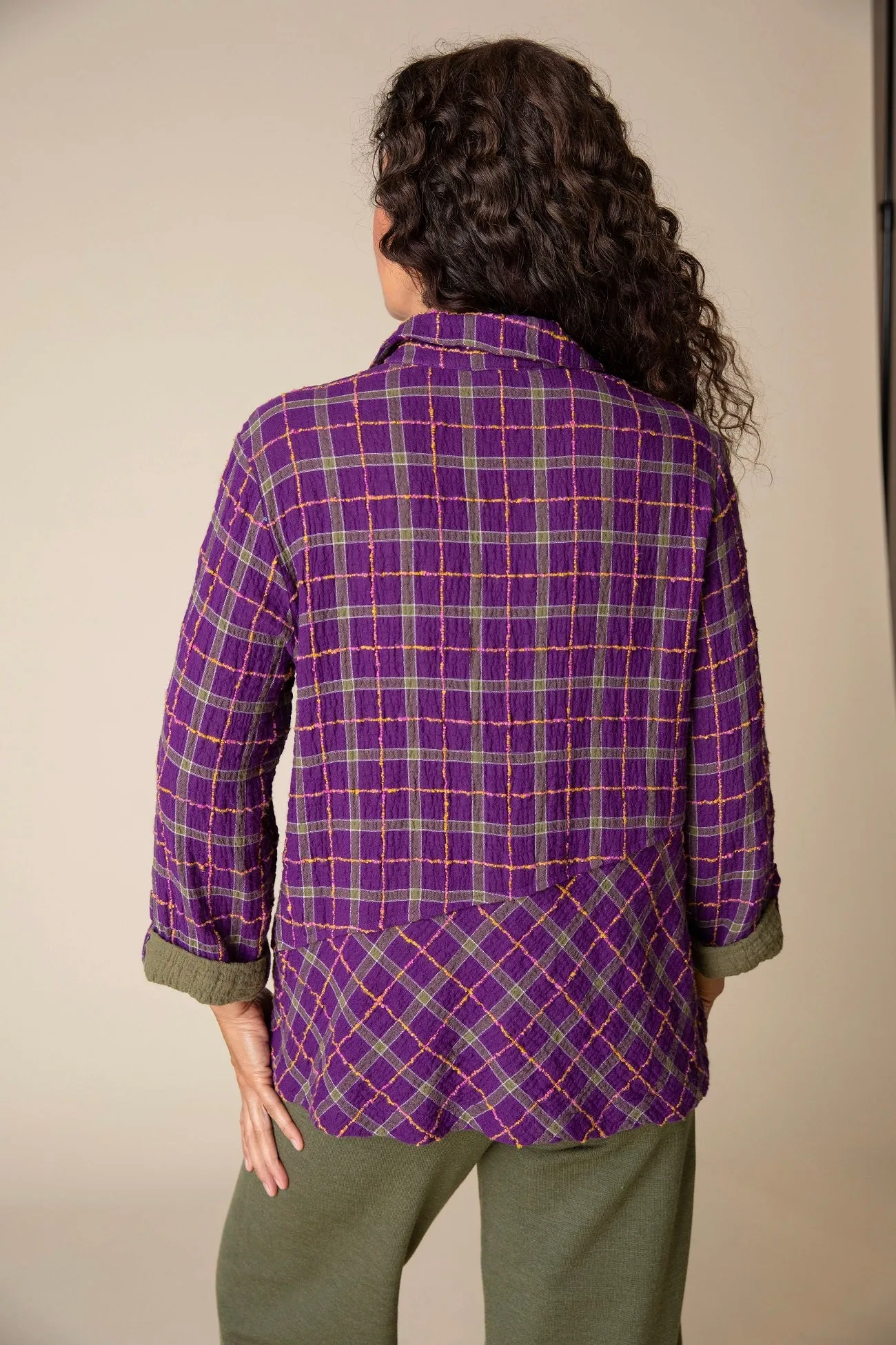 Double Faced Windowpane Tunic