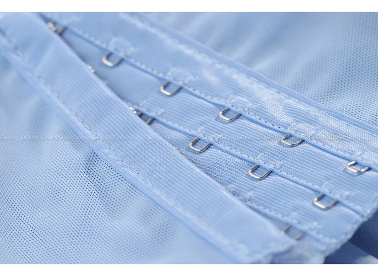 DPLAY Light Luxury Sky Blue Pressed Cake layer Dress - Ami