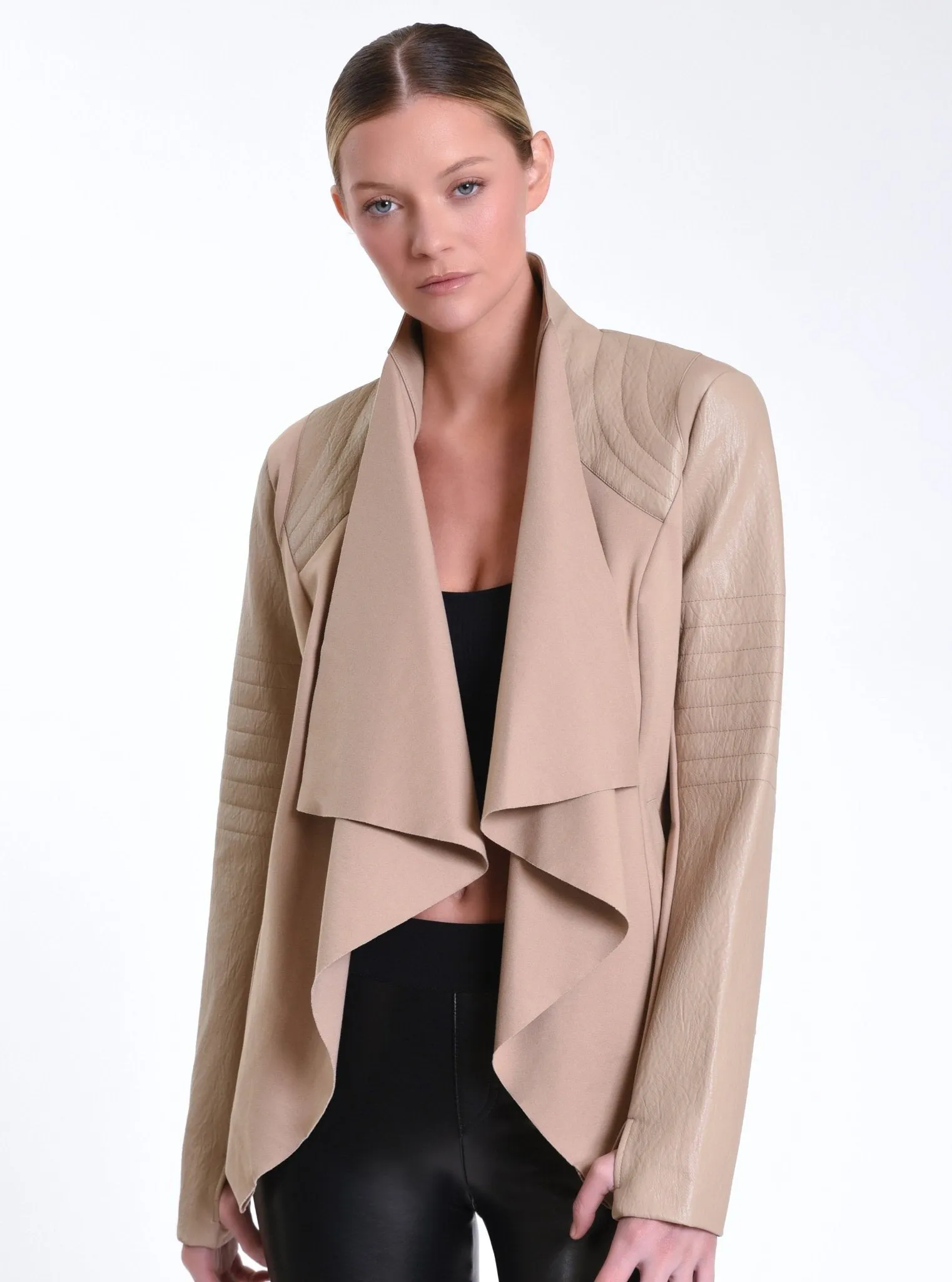 Drape Front Jacket - Fall Fashion