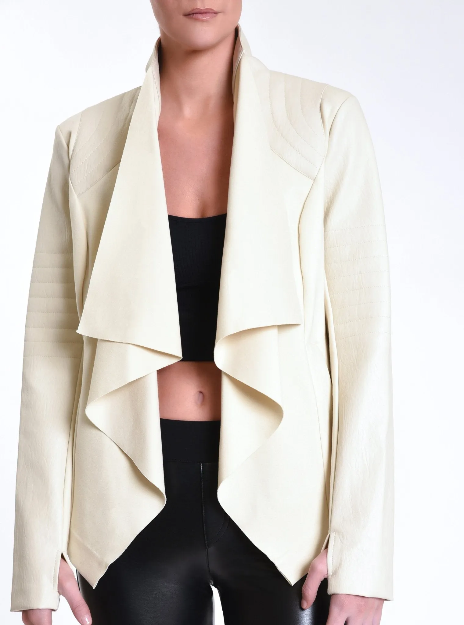 Drape Front Jacket - Fall Fashion
