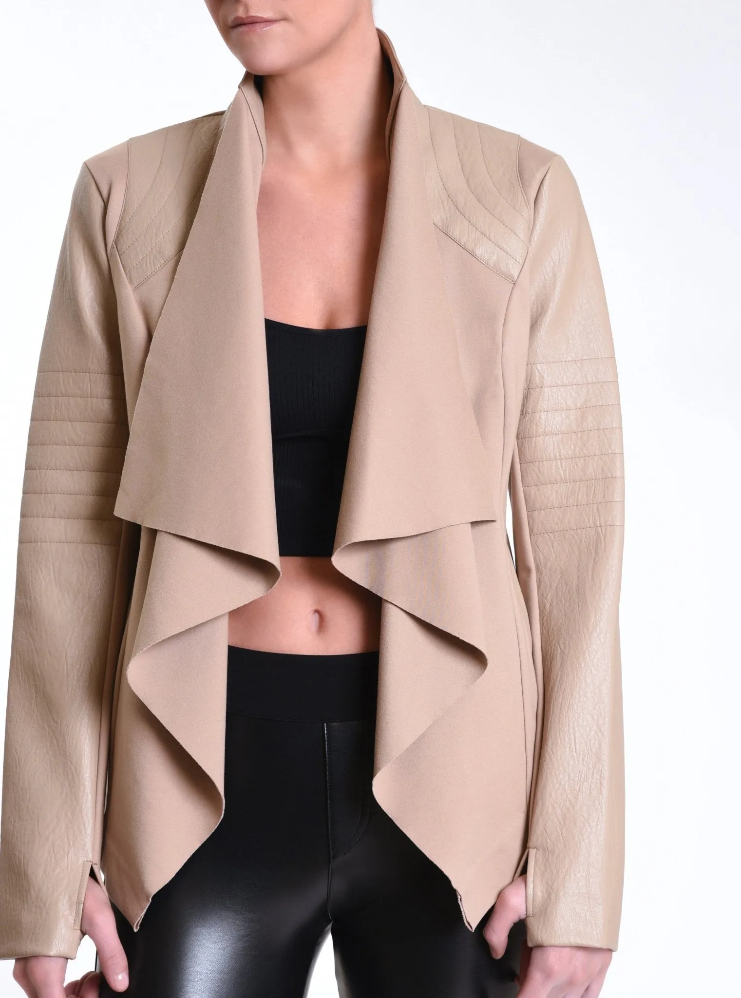 Drape Front Jacket - Fall Fashion