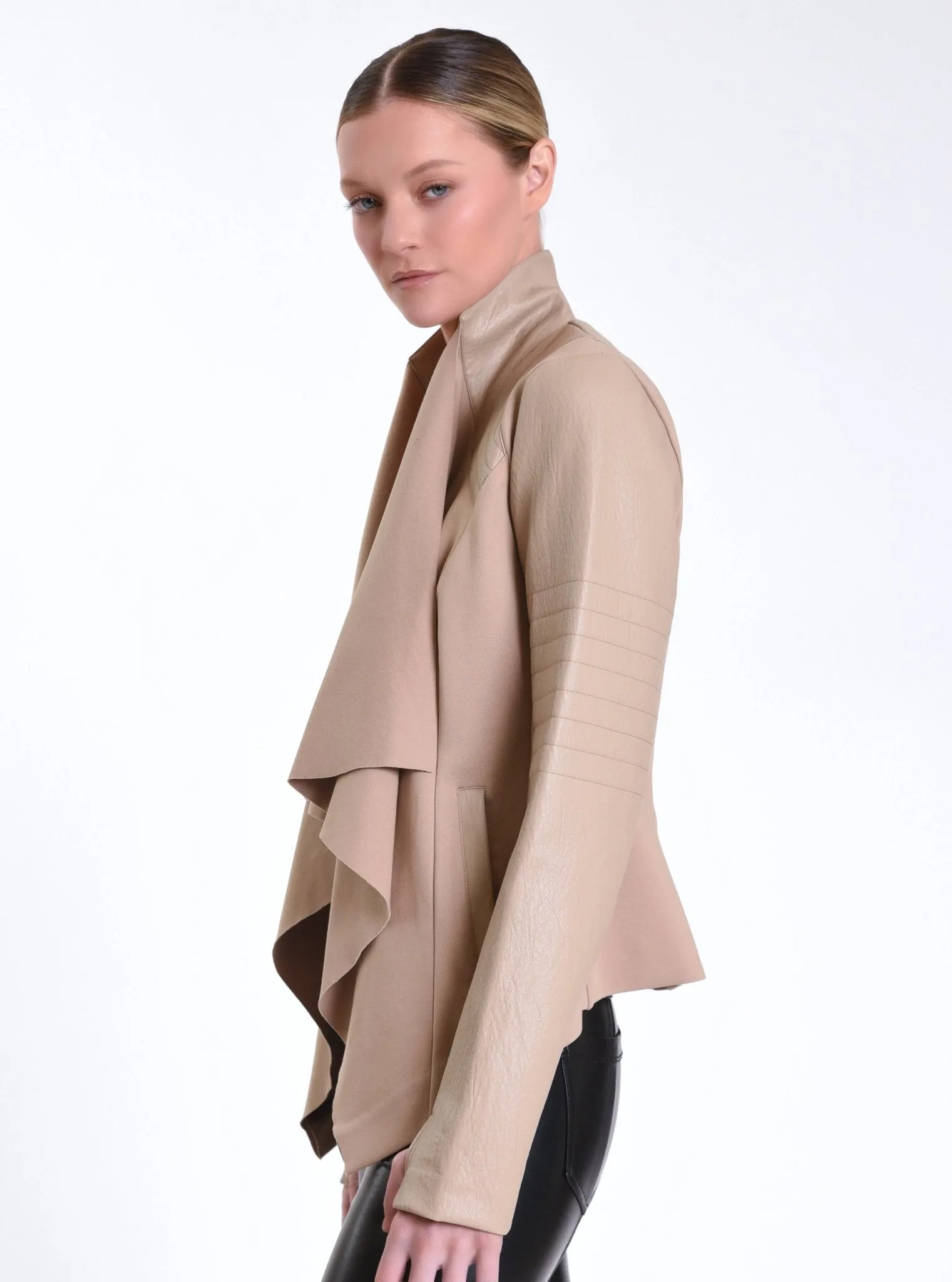 Drape Front Jacket - Fall Fashion