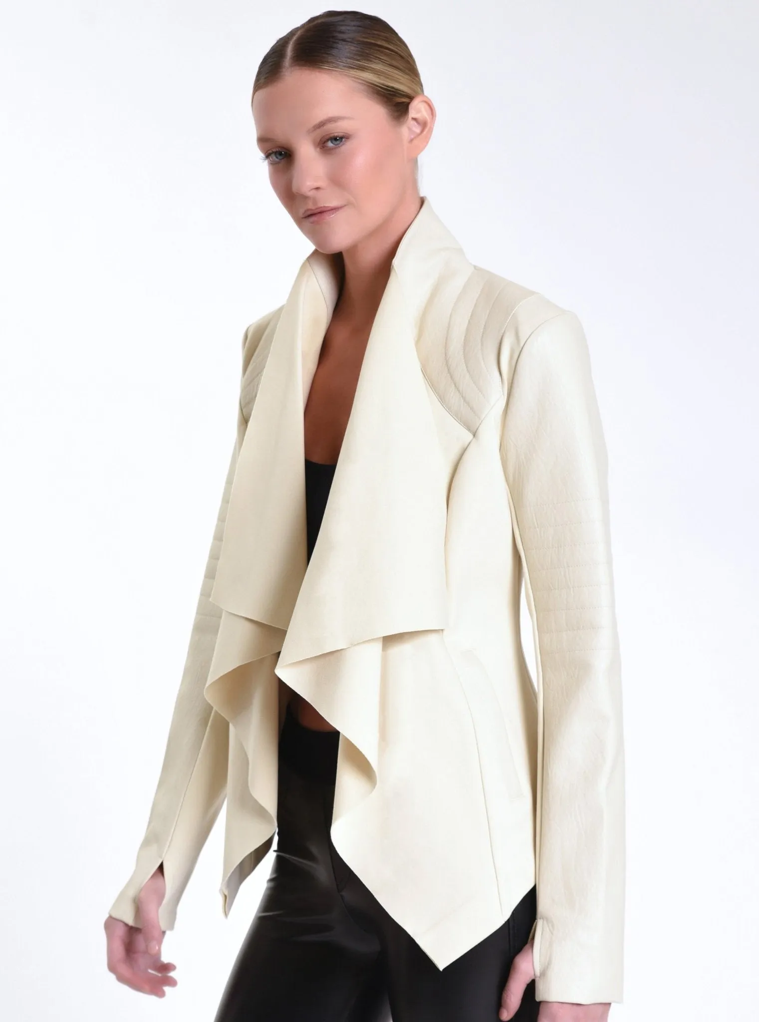 Drape Front Jacket - Fall Fashion