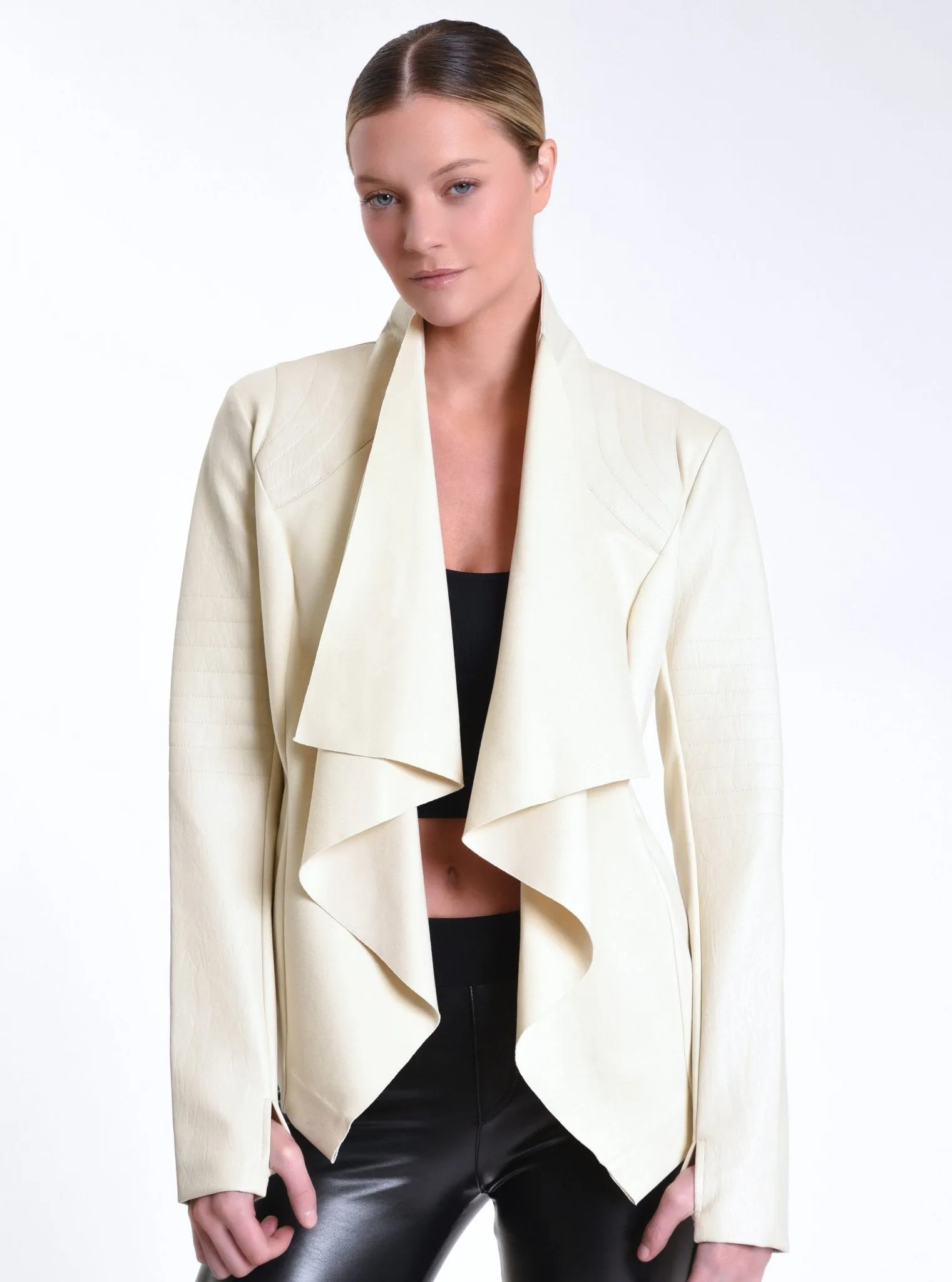 Drape Front Jacket - Fall Fashion