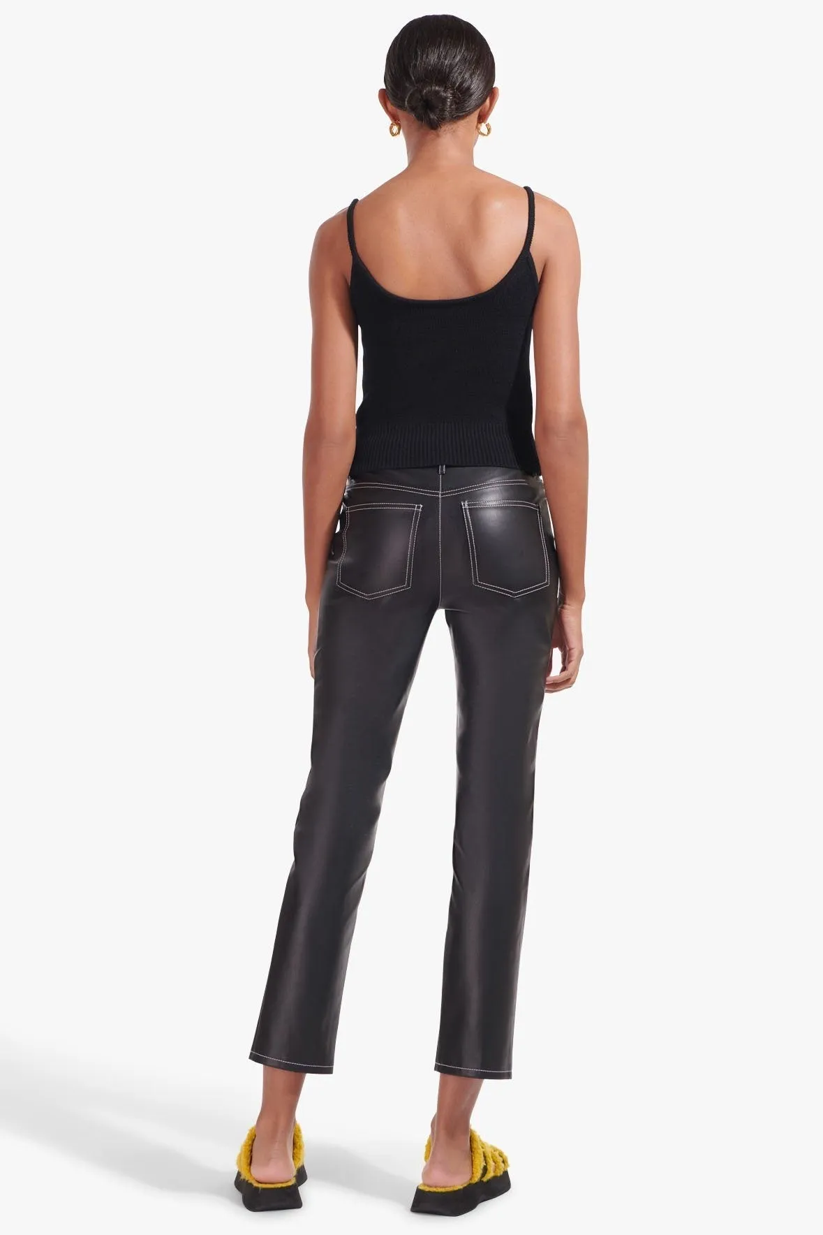 ELLIOT PANT | BLACK VEGAN LEATHER