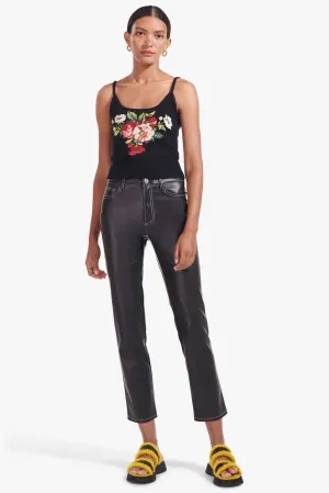 ELLIOT PANT | BLACK VEGAN LEATHER