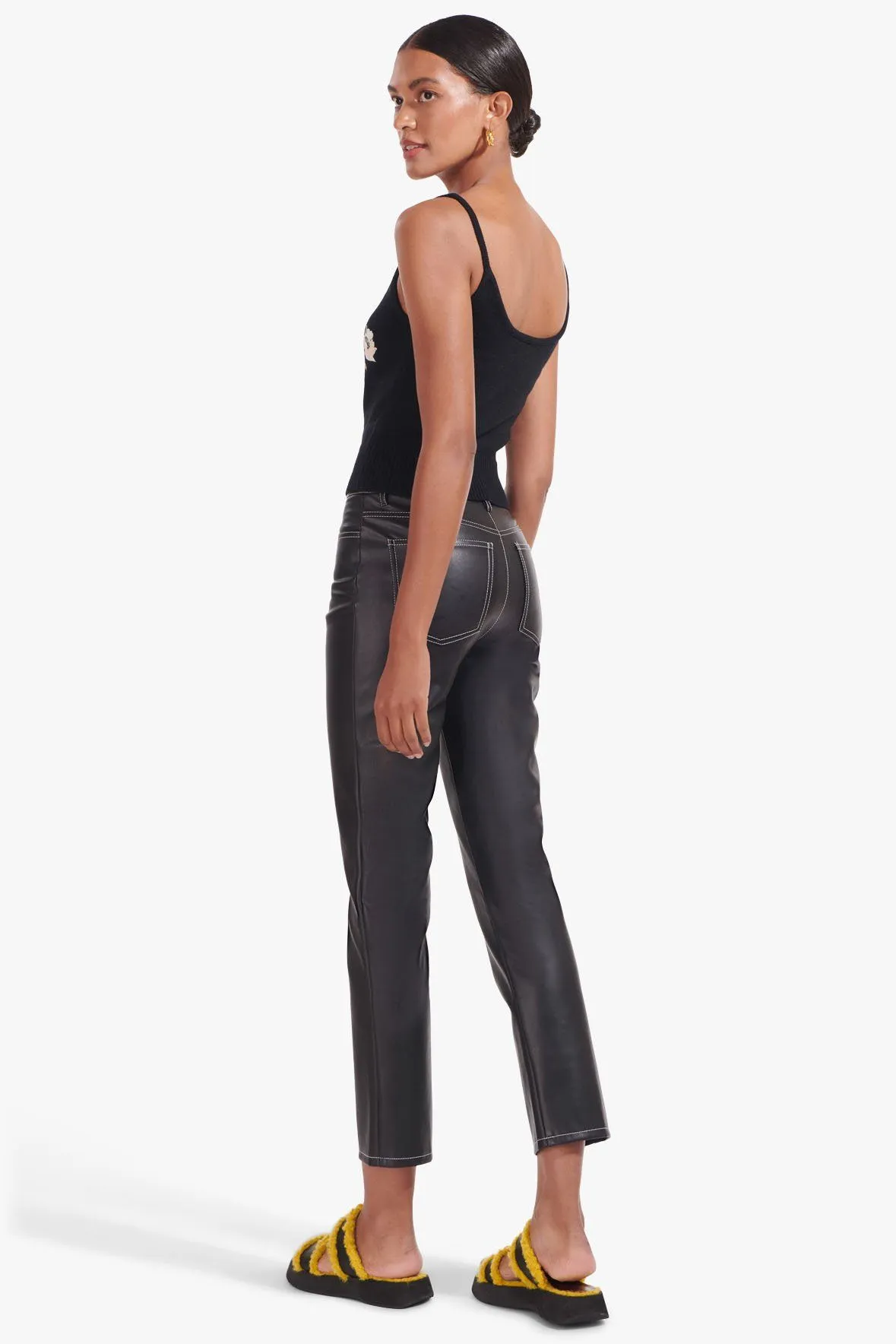 ELLIOT PANT | BLACK VEGAN LEATHER