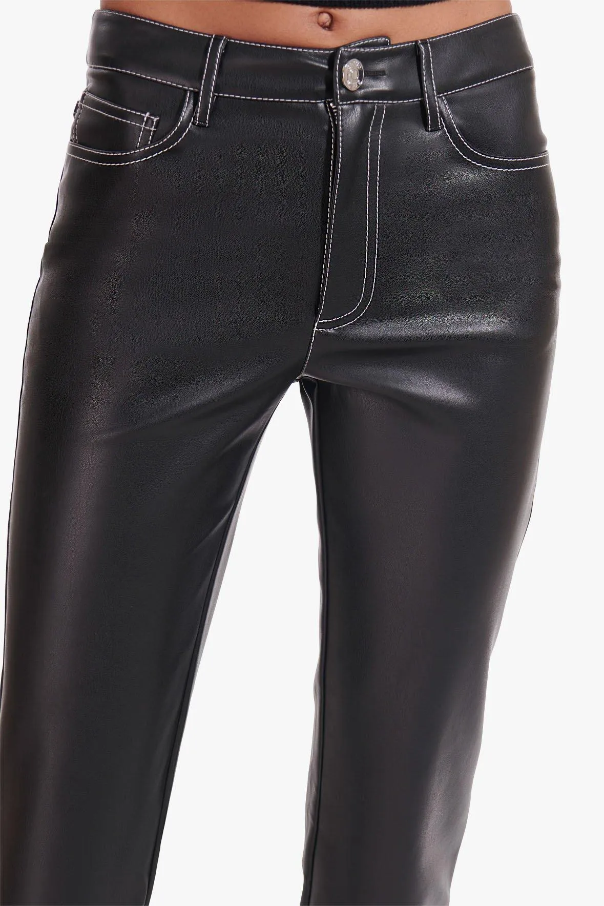 ELLIOT PANT | BLACK VEGAN LEATHER