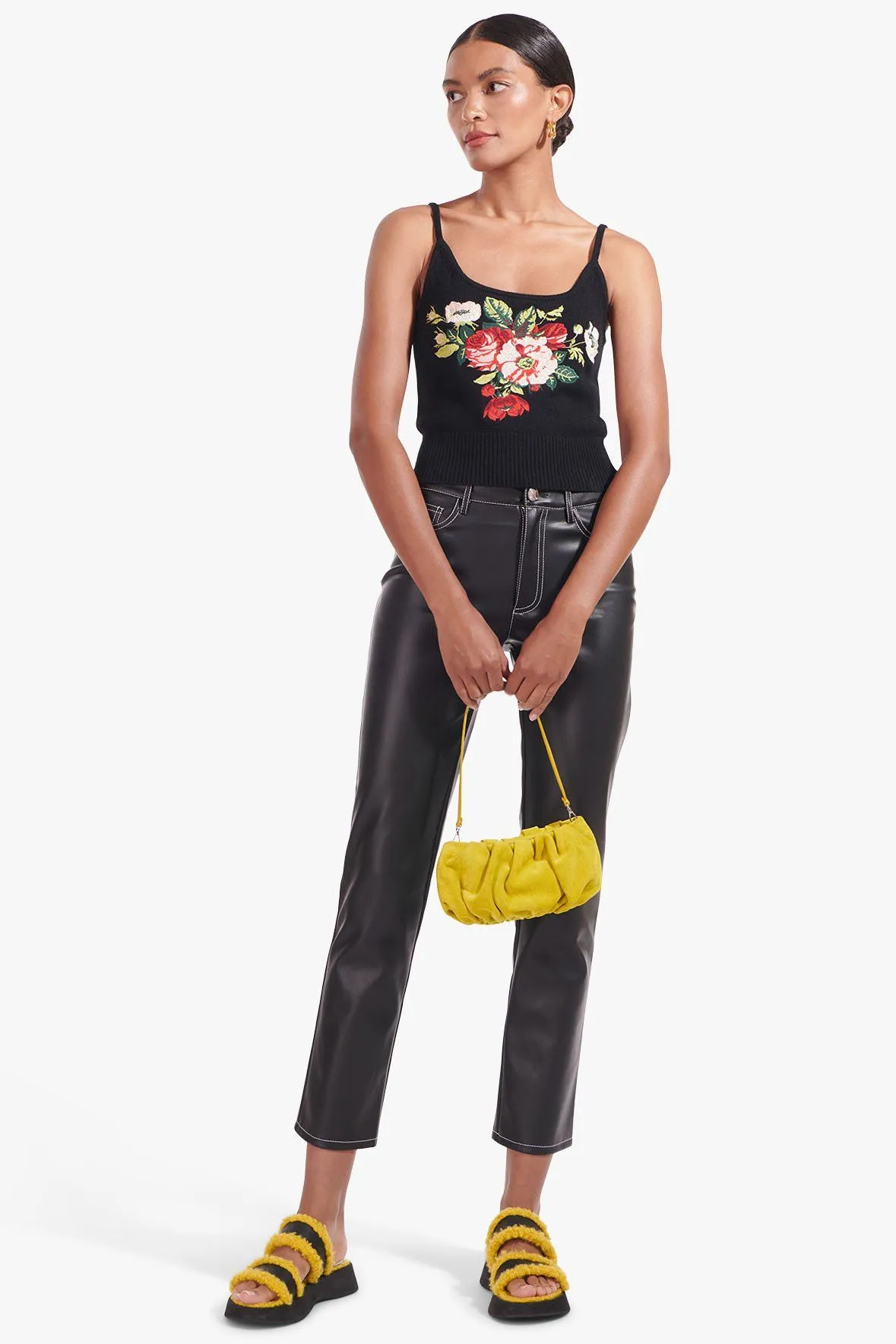 ELLIOT PANT | BLACK VEGAN LEATHER