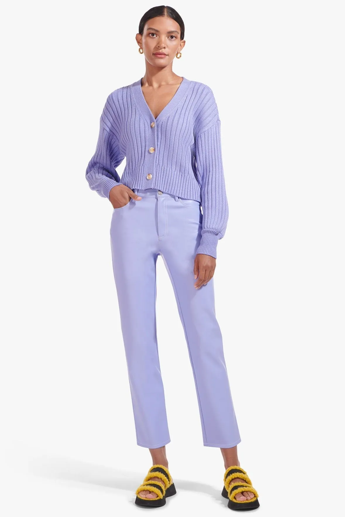 ELLIOT PANT | PERIWINKLE VEGAN LEATHER