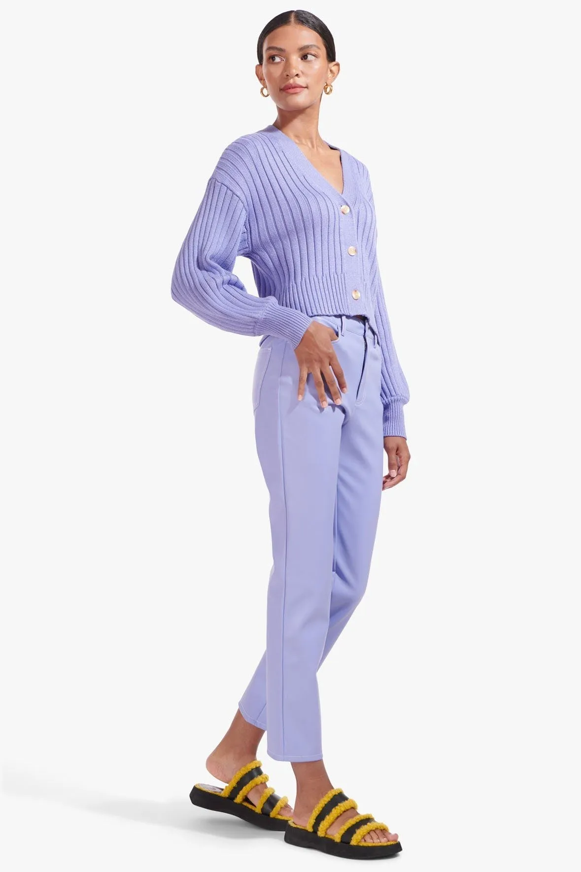 ELLIOT PANT | PERIWINKLE VEGAN LEATHER