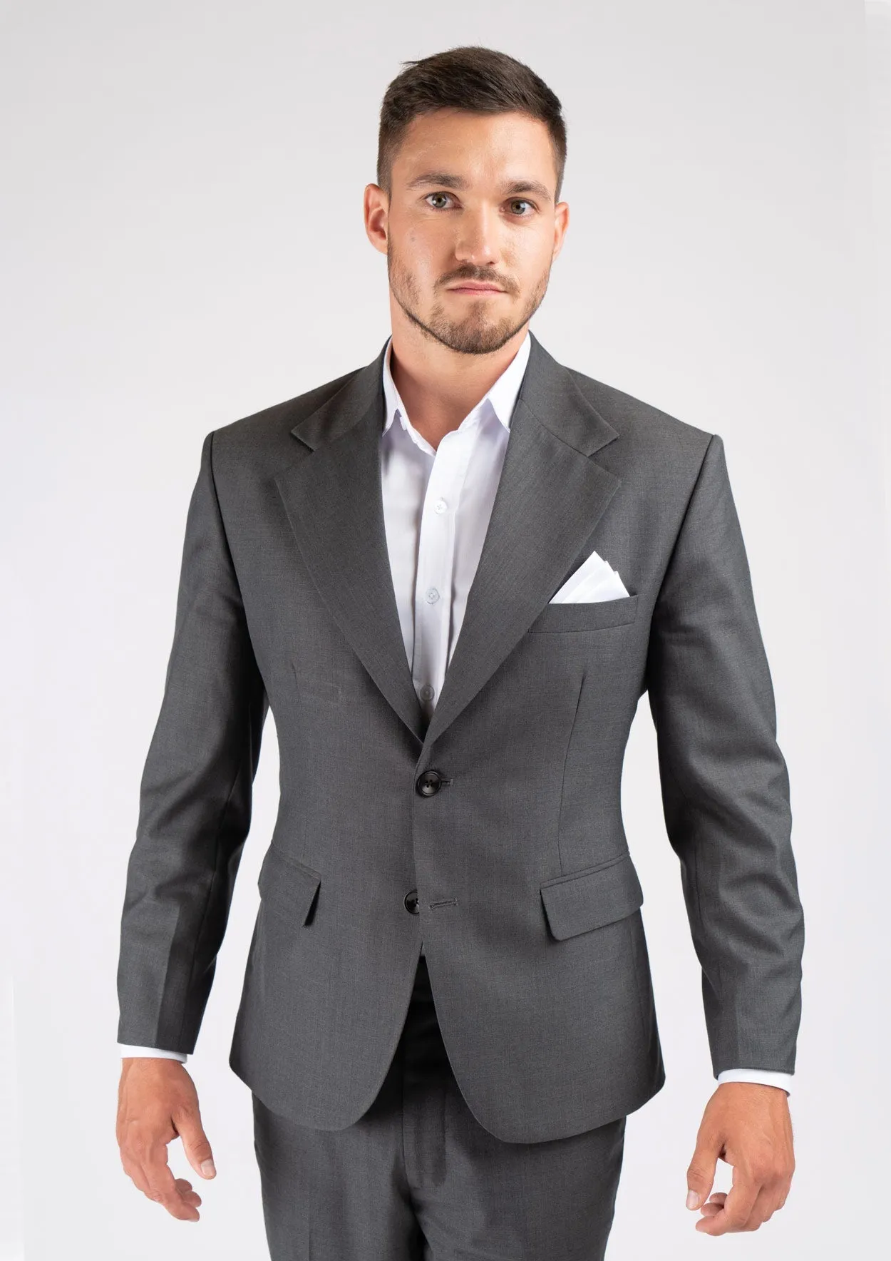 Ellis Charcoal Sharkskin Suit