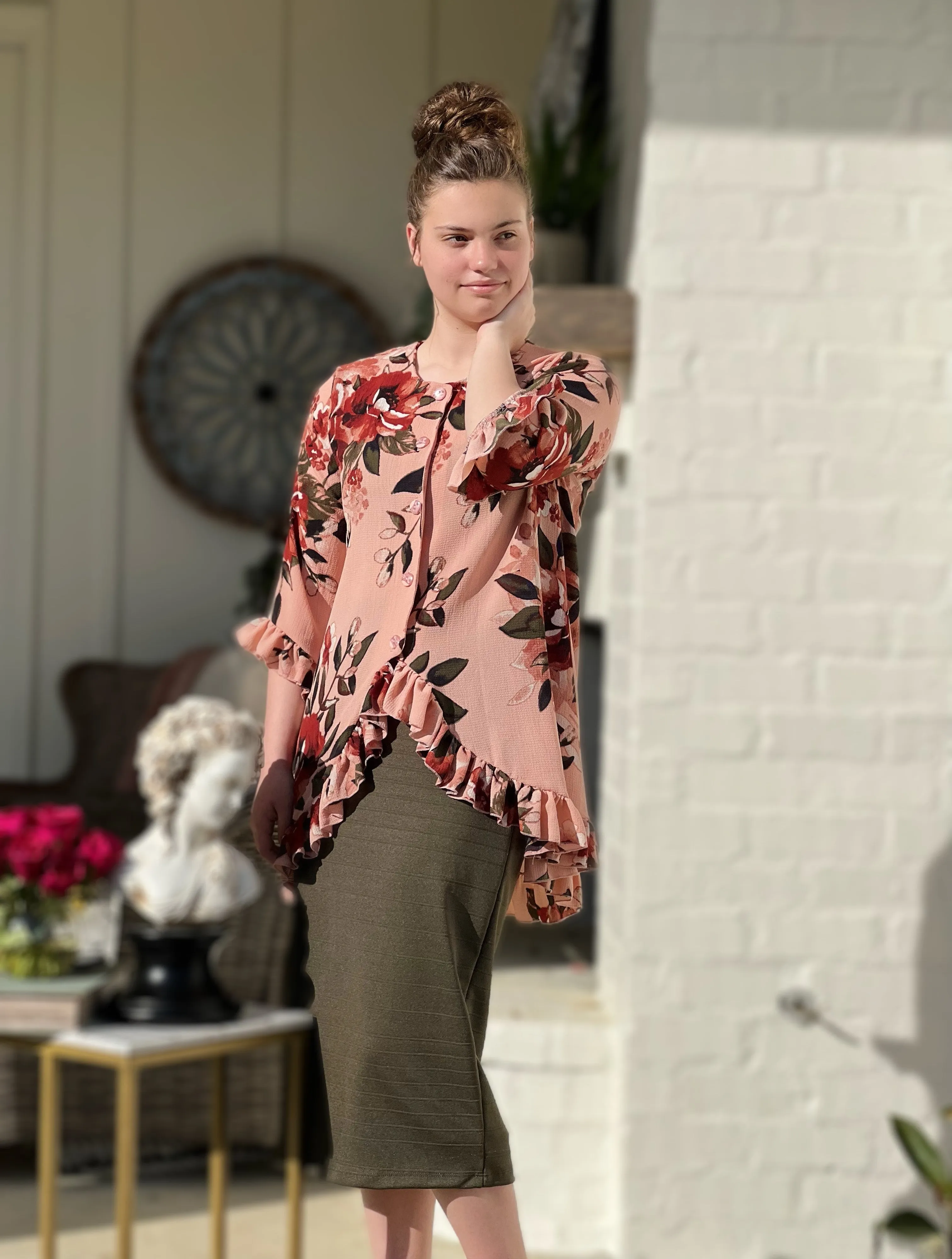 Ember Ruffled Tunic