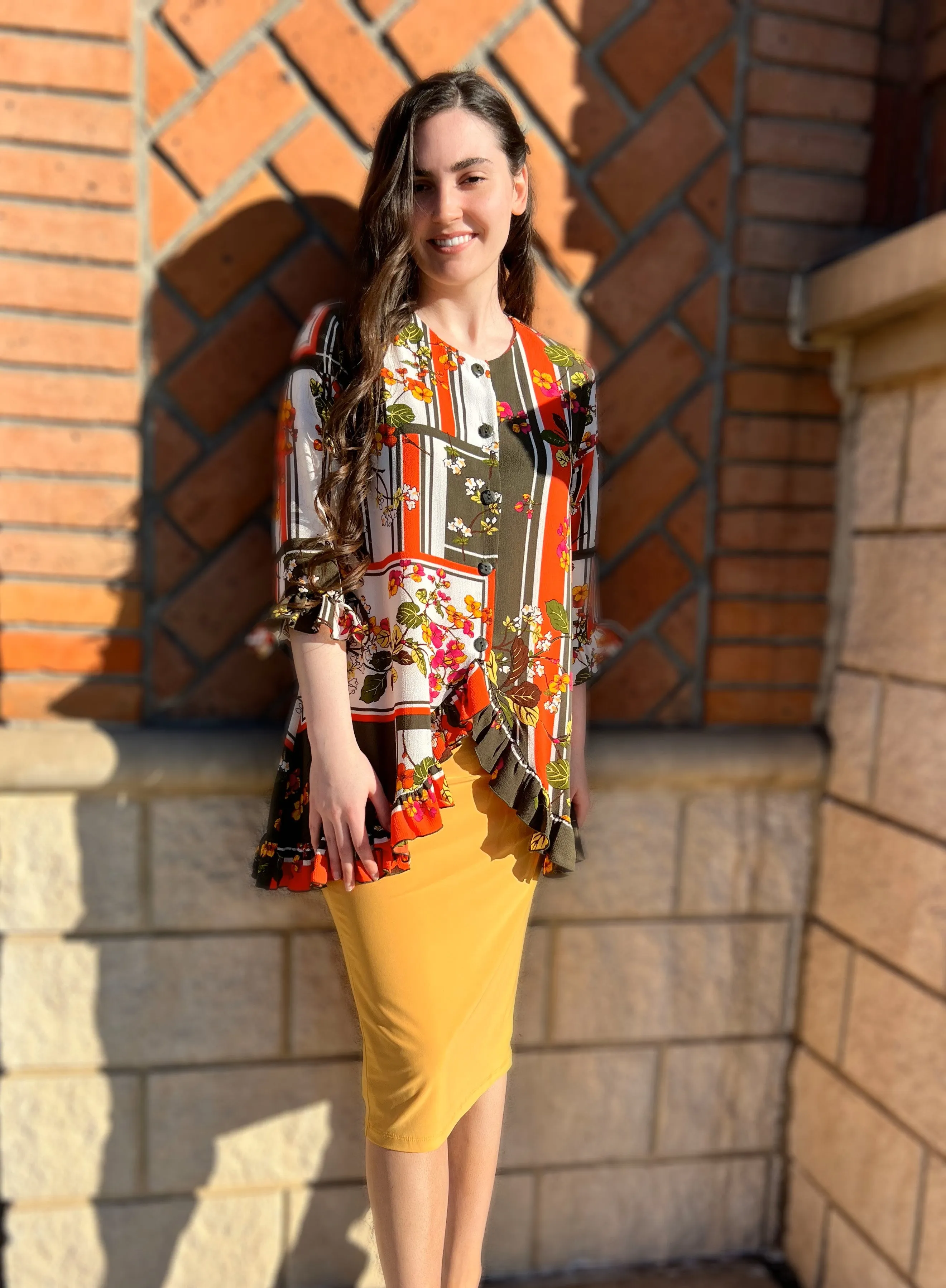 Ember Ruffled Tunic
