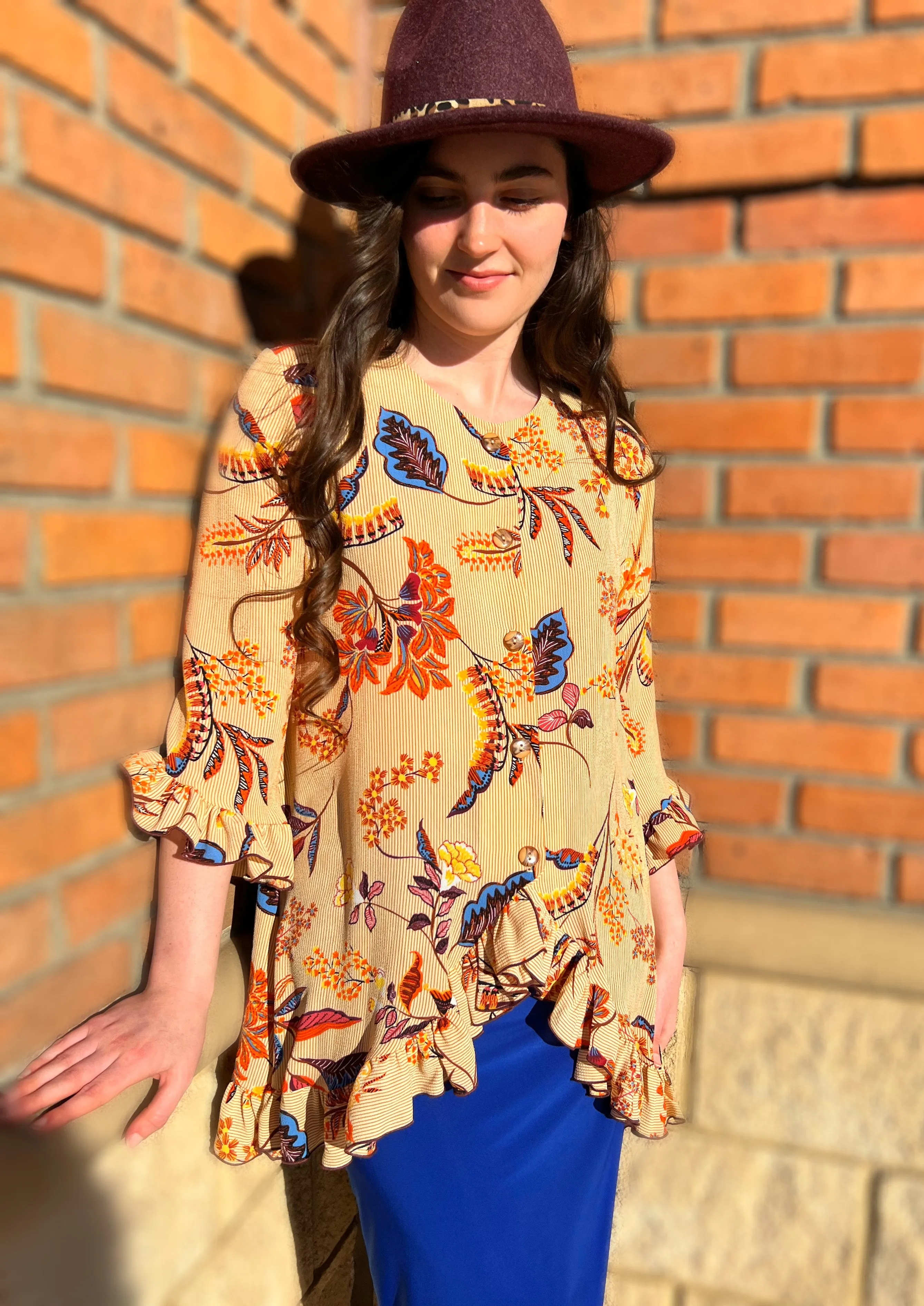 Ember Ruffled Tunic