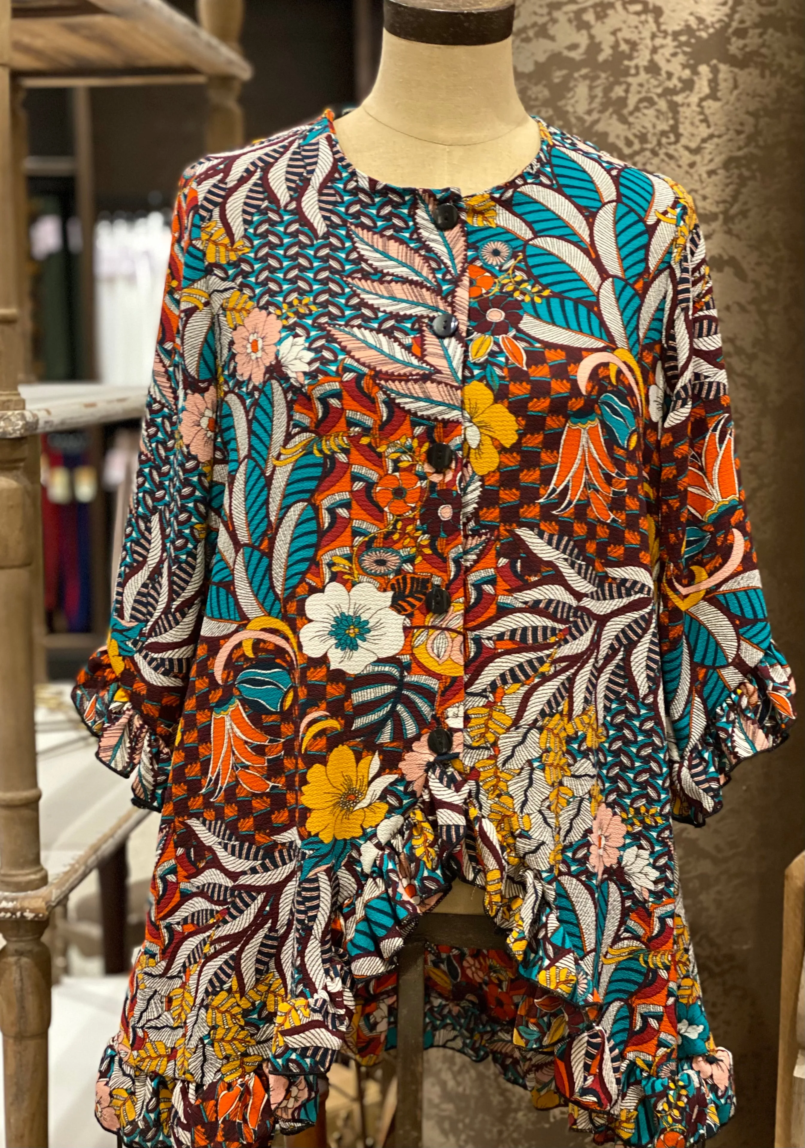 Ember Ruffled Tunic