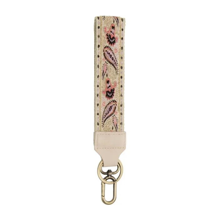 Embroidered Wristlet Keychain