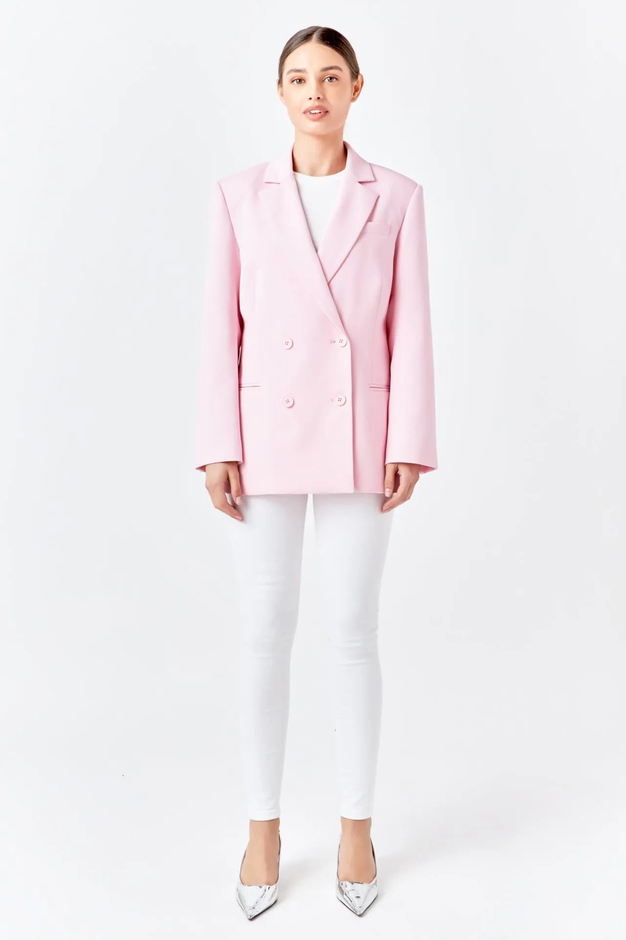 Endless Rose - Double Breast Basic Blazer