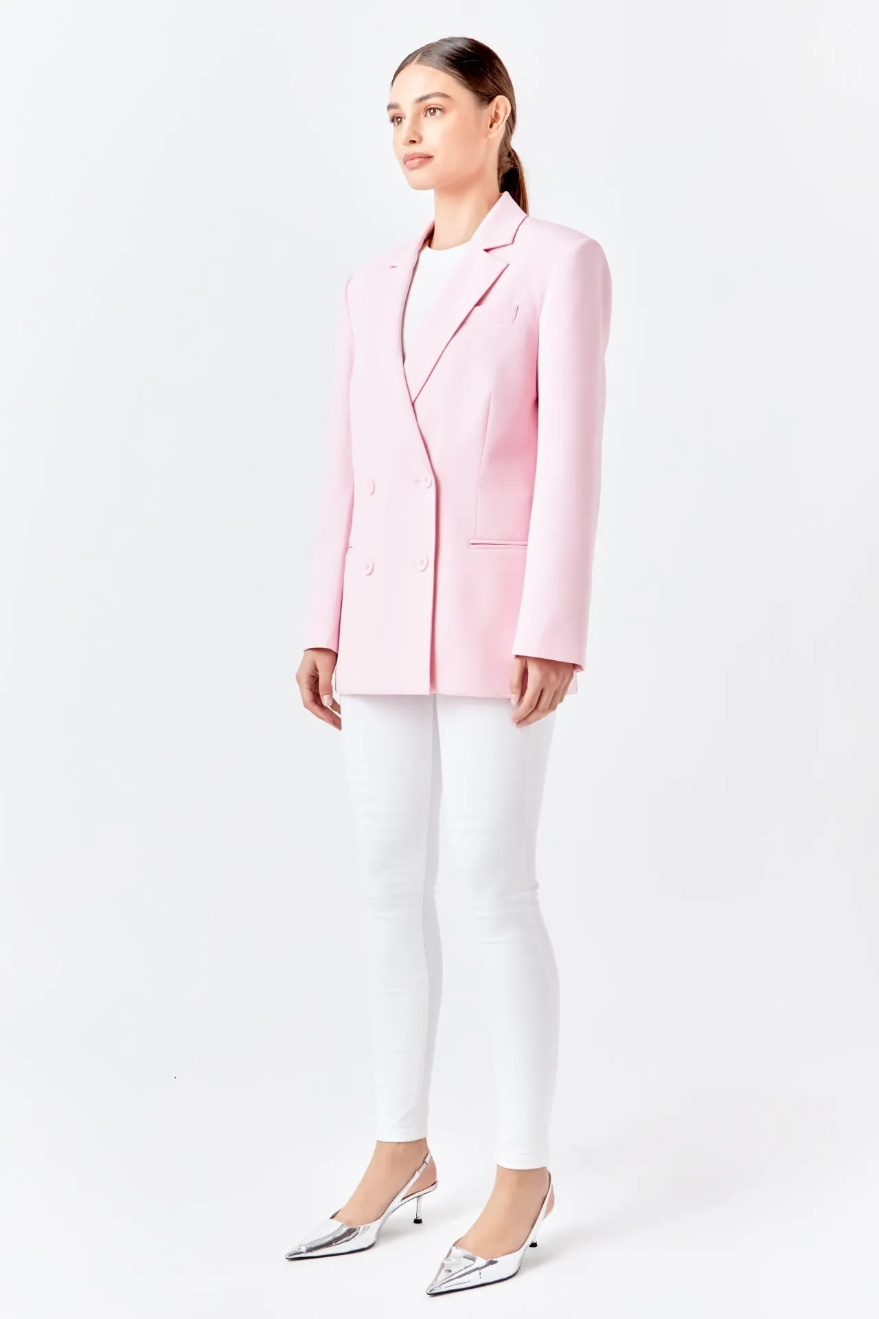 Endless Rose - Double Breast Basic Blazer