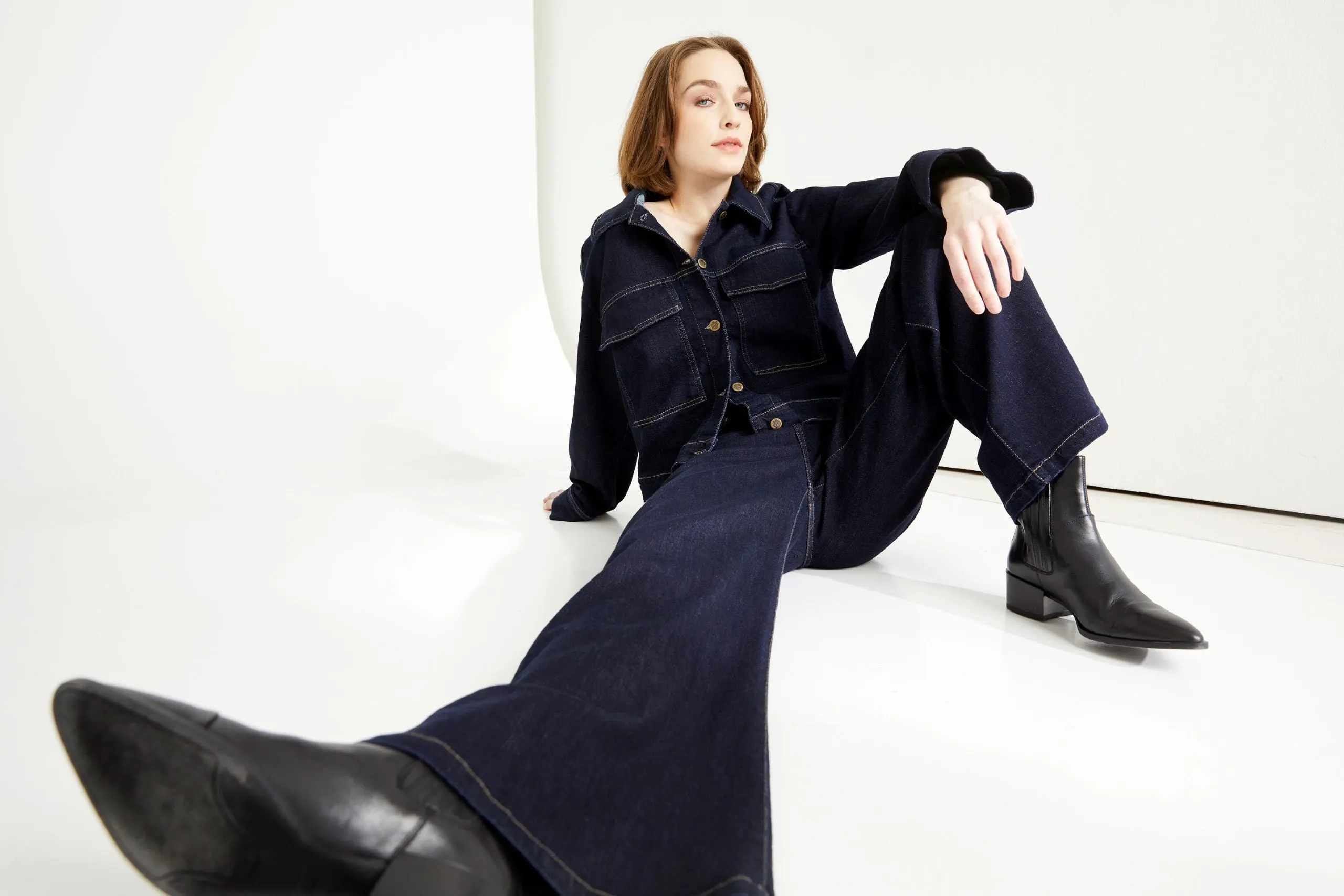 Eva Flared Jeans Dark Blue