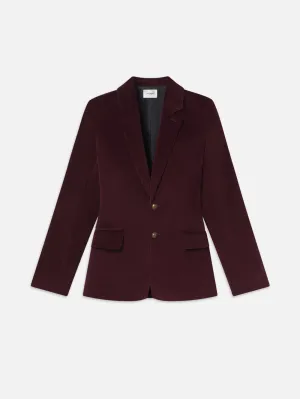 Everyday Velvet Blazer -- Wine