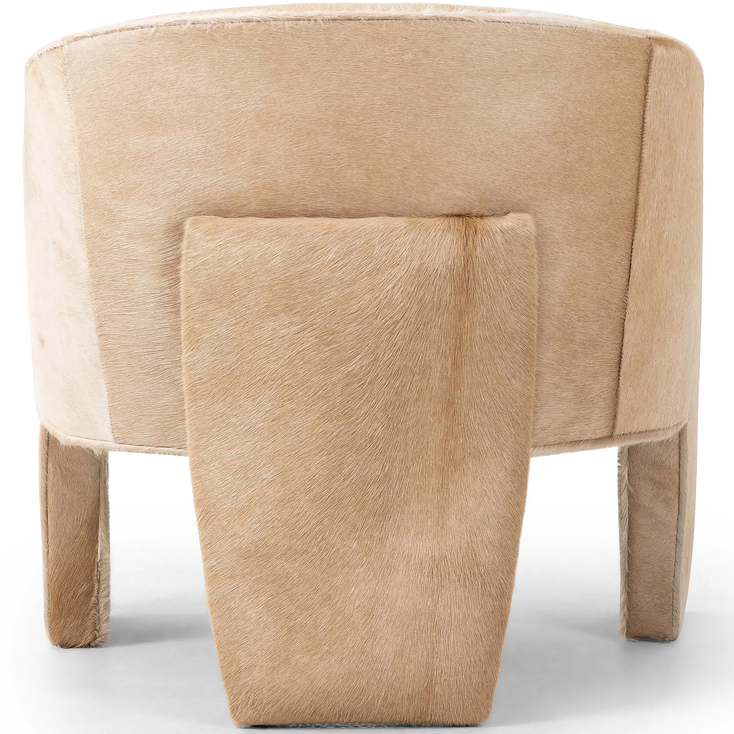 Fae Hair on Hide Chair, Buff