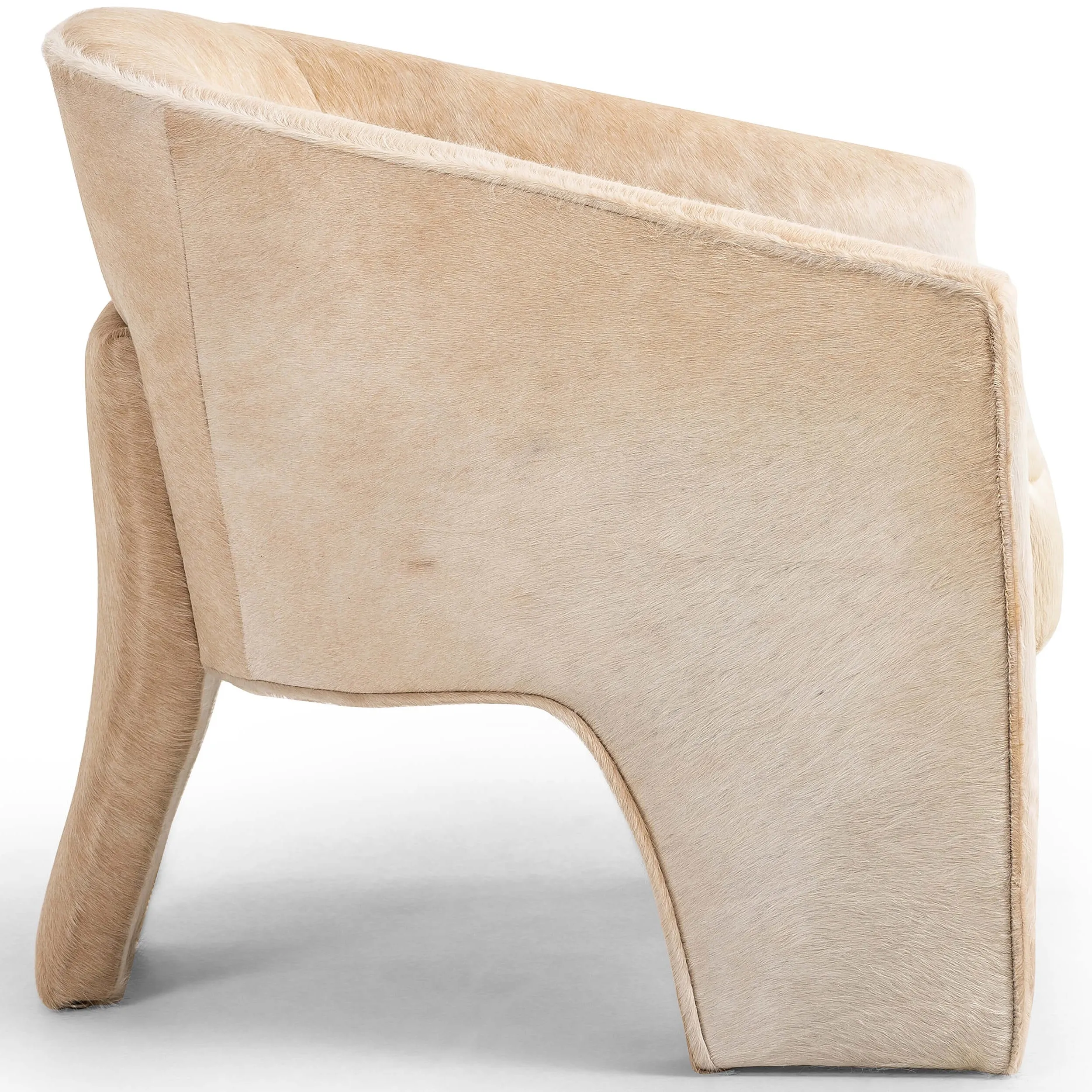 Fae Hair on Hide Chair, Buff