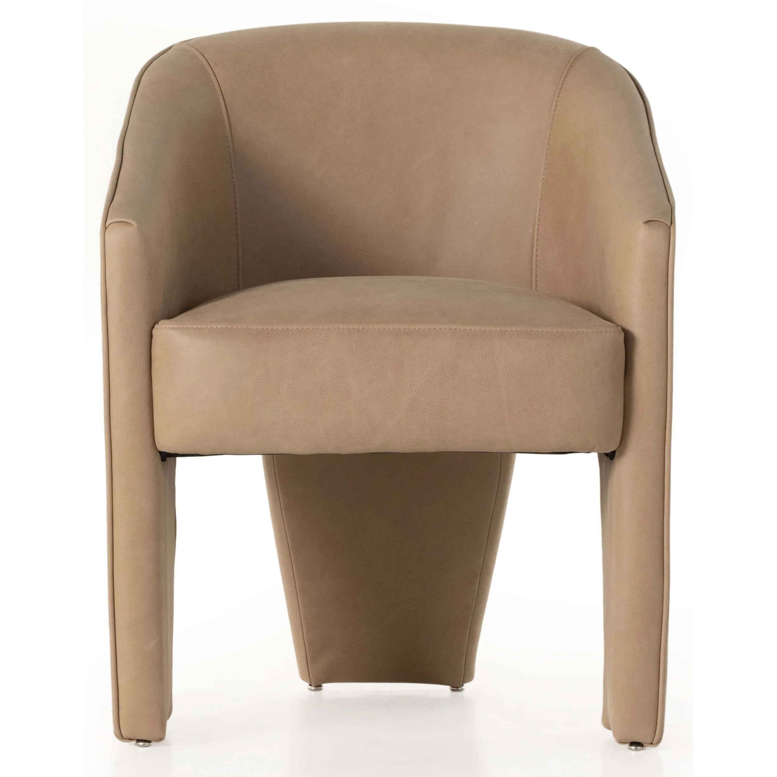 Fae Leather Dining Chair, Palermo Nude, Set of 2