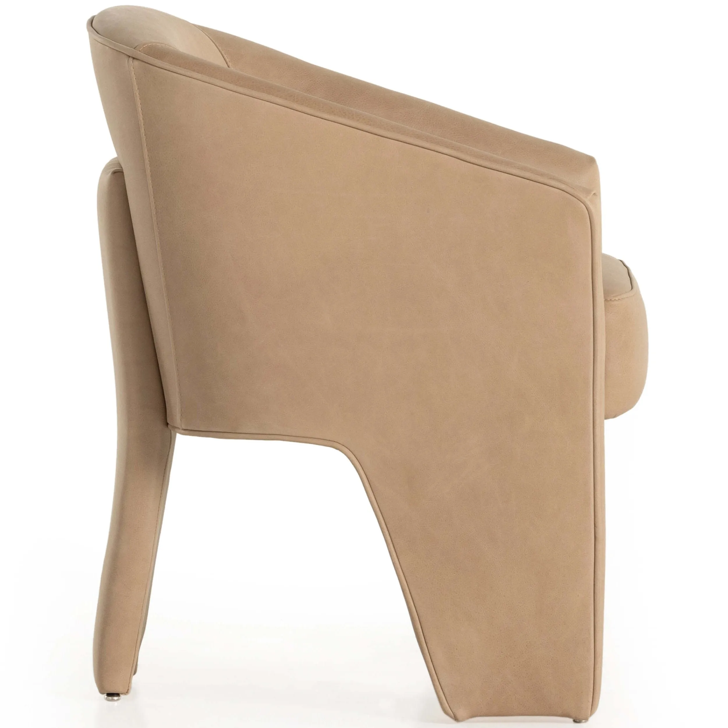 Fae Leather Dining Chair, Palermo Nude, Set of 2