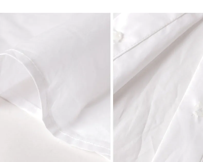 Fall Autumn vintage balloon sleeves cotton embellished white shirt - Sainew