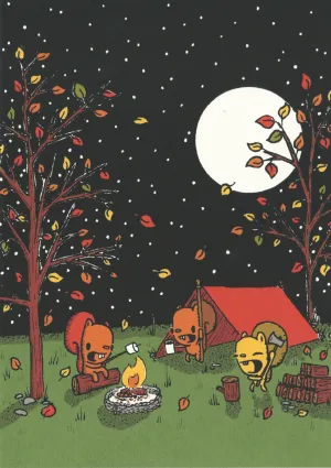 fall campfire print (5x7)