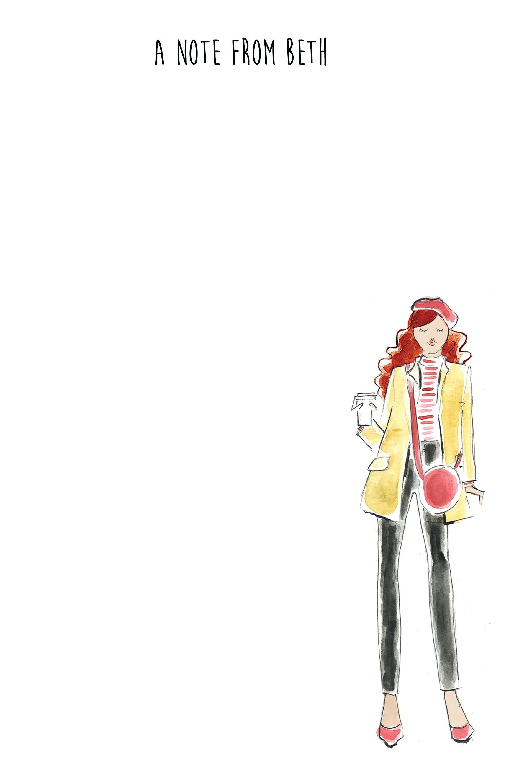 Fall Fashion Girl Personalized Notepad