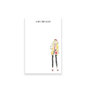 Fall Fashion Girl Personalized Notepad