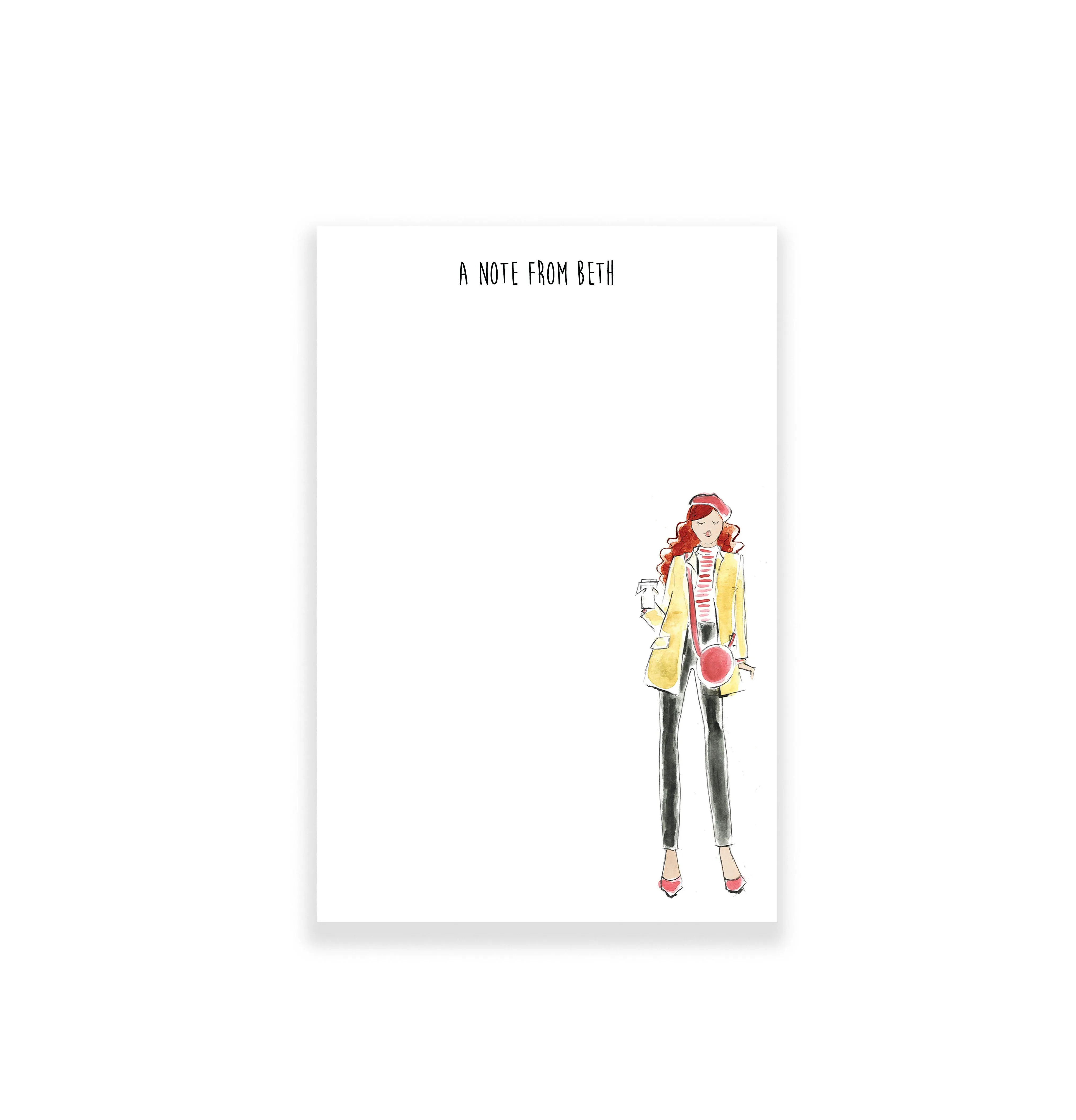 Fall Fashion Girl Personalized Notepad