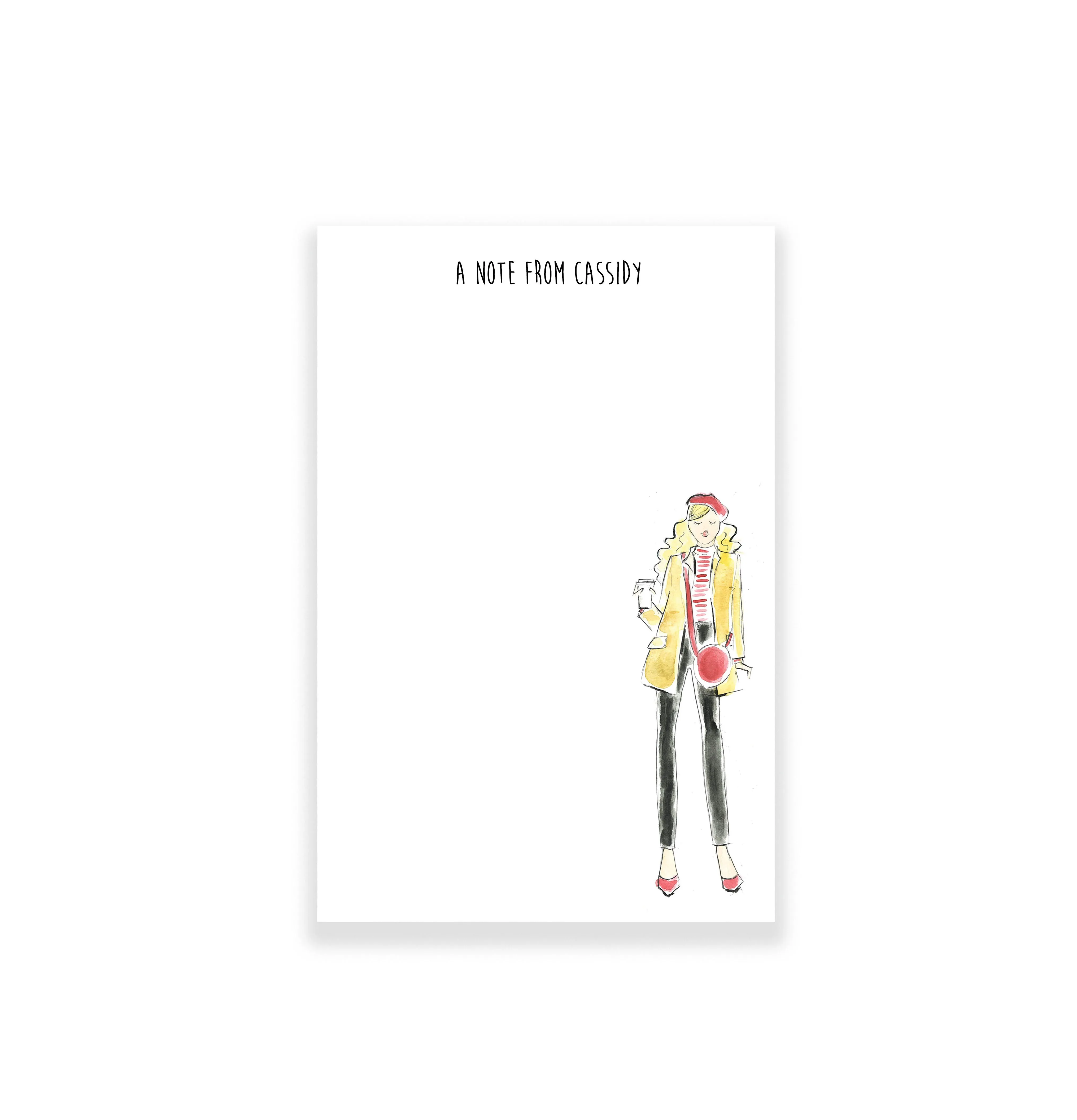 Fall Fashion Girl Personalized Notepad